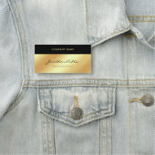 Handgeschreven Script Elegant Glamor Gold-Sjabloon Naamplaatje (In situ)