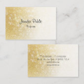 Handgeschreven Script Elegant Modern Goud Glitter Visitekaartje (Voorkant / Achterkant)