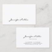 Handgeschreven script elegant Simple  Visitekaartje (Voorkant / Achterkant)
