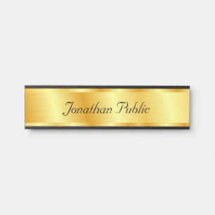 Handgeschreven script Faux Gold Elegant Glamoureus Deurbordje