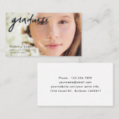 Handgeschreven Script-foto Afstuderen Visitekaartje (Voorkant / Achterkant)