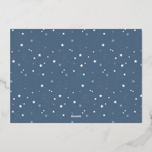 Handgeschreven script Full Photo Hanukkah Folie Feestdagenkaart (Achterkant)