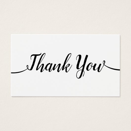 Handgeschreven Script Gold Glitter Bedankt Visitekaartjes (Voorkant)