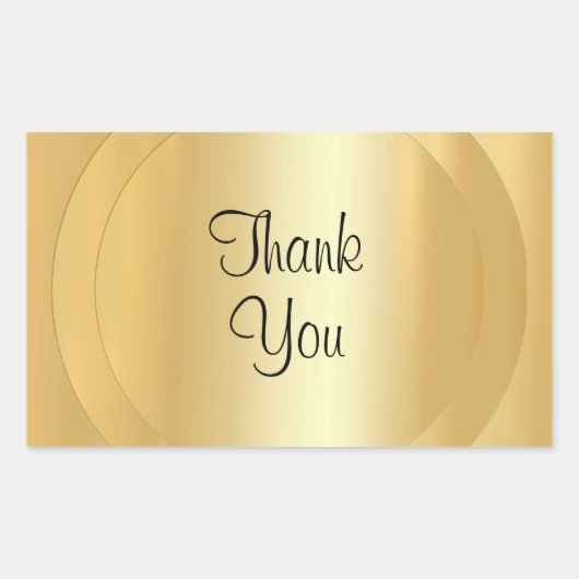 Handgeschreven script Hartelijk dank Tekst Faux Go Rechthoekige Sticker (Voorkant)