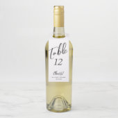 Handgeschreven script juicht tabelnummer flesje La Flessenhanger (Op fles)