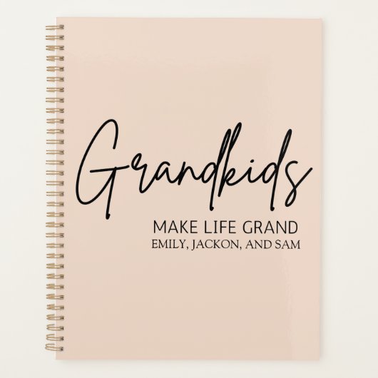 Handgeschreven Script Kleinkinderen maken het leve Planner (Voorkant)