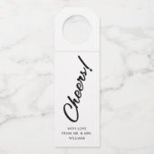 Handgeschreven script | Label van kaasflessen (Voorkant)