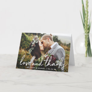 Handgeschreven Script Love and Bedankt Wedding Fol
