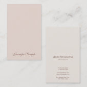 Handgeschreven Script Minimalist Duidelijk Modern  Visitekaartje (Voorkant / Achterkant)