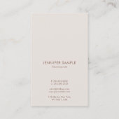 Handgeschreven Script Minimalist Duidelijk Modern  Visitekaartje (Achterkant)