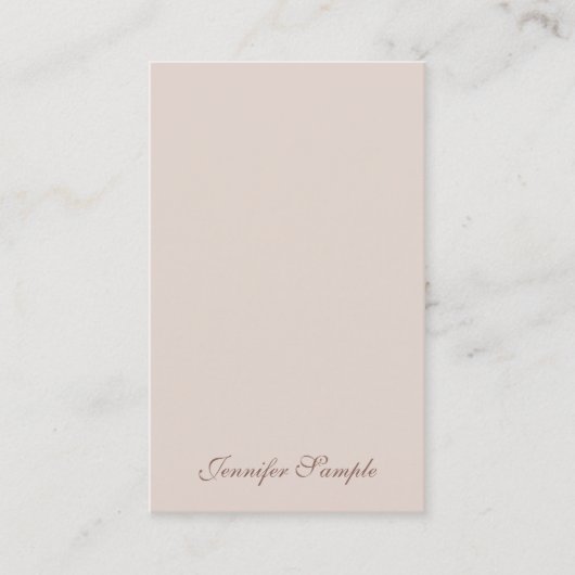 Handgeschreven Script Minimalist Duidelijk Modern  Visitekaartje (Voorkant)