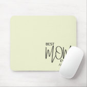 Handgeschreven script minimalistisch beste moeder  muismat (Met muis)