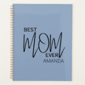 Handgeschreven script minimalistisch beste moeder  planner (Voorkant)