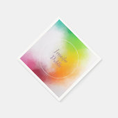 Handgeschreven Script Modern Bright Colors Sjabloo Servet (Hoek)