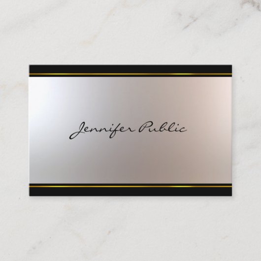  handgeschreven script modern design aantrekkelijk visitekaartje (Voorkant)