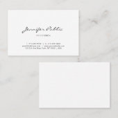 Handgeschreven script Modern Elegant Minimalist Pl Visitekaartje (Voorkant / Achterkant)