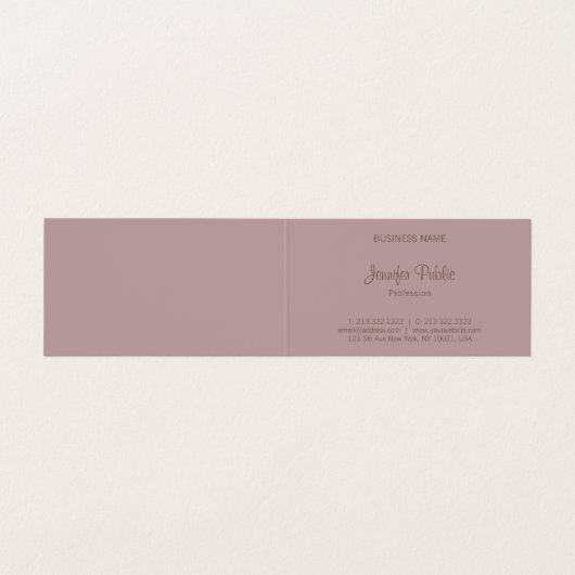 Handgeschreven script Modern Elite Design Sjabloon Visitekaartjes (Binnenkant ongevouwen)