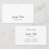 Handgeschreven script Moderne, stijlvolle, elegant Visitekaartje (Voorkant / Achterkant)