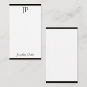 Handgeschreven Script Monogram Eenvoudige Sjabloon (Voorkant / Achterkant)