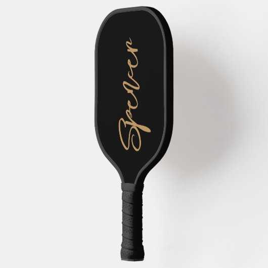 Handgeschreven Script-naam links Verhandelde aange Pickleball Paddle (Links)