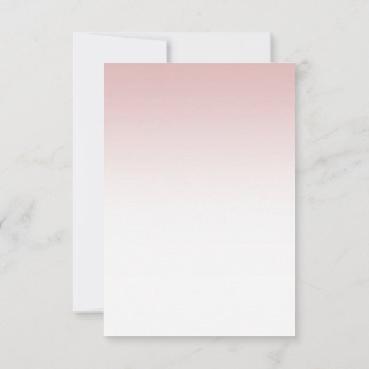 Handgeschreven Script Naam Modern Roos Gold Sjablo Notitiekaartje (Achterkant)