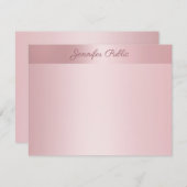 Handgeschreven Script Naam Tekst Sjabloon Roos Gol (Voorkant / Achterkant)