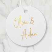 Handgeschreven Script Names Weddenschap Bedankjes Labels (Voorkant)