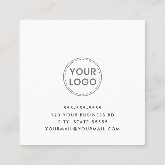 Handgeschreven script om het even welke logo van d afsprakenkaartje (Achterkant)