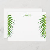 Handgeschreven Script Palm Leaves Sjabloon Floral (Voorkant / Achterkant)