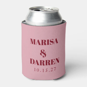 Handgeschreven Script Pink Custom Wedding Blikjeskoeler