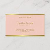 Handgeschreven Script Pink Gold Modern Elegant Sal Visitekaartje (Achterkant)
