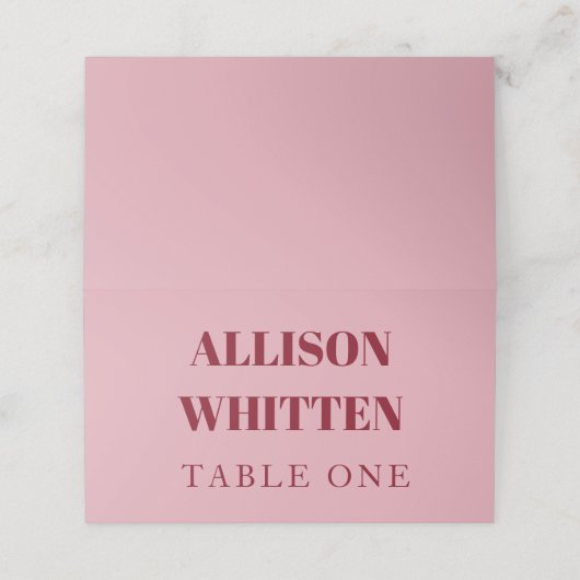 Handgeschreven Script Pink & Red Custom Wedding (Buitenkant ongevouwen)