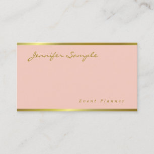 Handgeschreven script roze Gold Modern Elegant Bea Visitekaartje