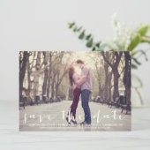 Handgeschreven Script Save the Date Aankondiging (Staand voorkant)