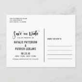 Handgeschreven Script schoolbordfoto De datum opsl Aankondigingskaart (Achterkant)