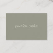 Handgeschreven script Simple Modish Elegant Green Visitekaartje (Voorkant)