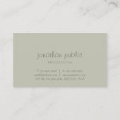 Handgeschreven Script-stijlvolle, elegante groene  Visitekaartje (Achterkant)