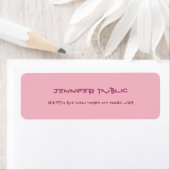 Handgeschreven Script Tekst Elegant Roze Gewoon Mo Etiket (Insitu)