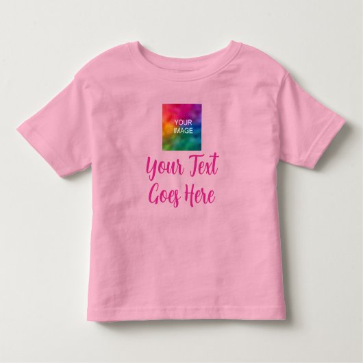 Handgeschreven Script Tekst Naam Pink Creëer Your Kinder Shirts (Voorkant)