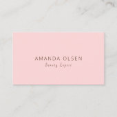 Handgeschreven Script Typografie Roos Minimalist Visitekaartje (Voorkant)