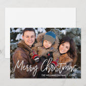 Handgeschreven script voor pretkerst feestdagenkaart (Voorkant / Achterkant)