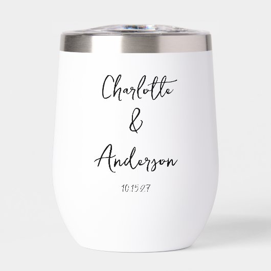 Handgeschreven Script Whimsical White Custom Weddi (Voorkant)