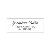 Handgeschreven scriptnaam sjabloon retouradres rubberstempel (Afrduk)