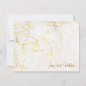 Handgeschreven Sjabloon Gold Script Text Marble (Achterkant)