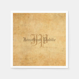 handgeschreven Sjabloon van Monogram weddenschap Servet