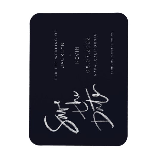 Handgeschreven sparen de Datum Magneet (Verticaal)