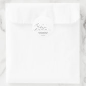 Handgeschreven sparen de Datum Ronde Sticker (Tas)