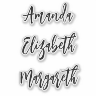 Handgeschreven stickers met handgeschreven handmat