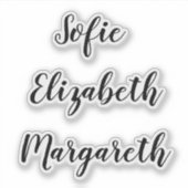 Handgeschreven stickers met handgeschreven handmat (Voorkant)