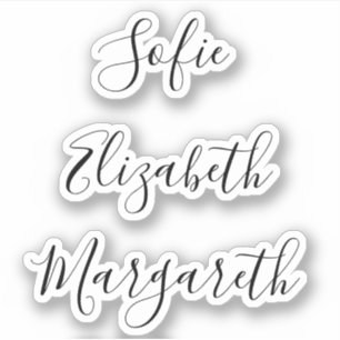 Handgeschreven stickers met handgeschreven handmat